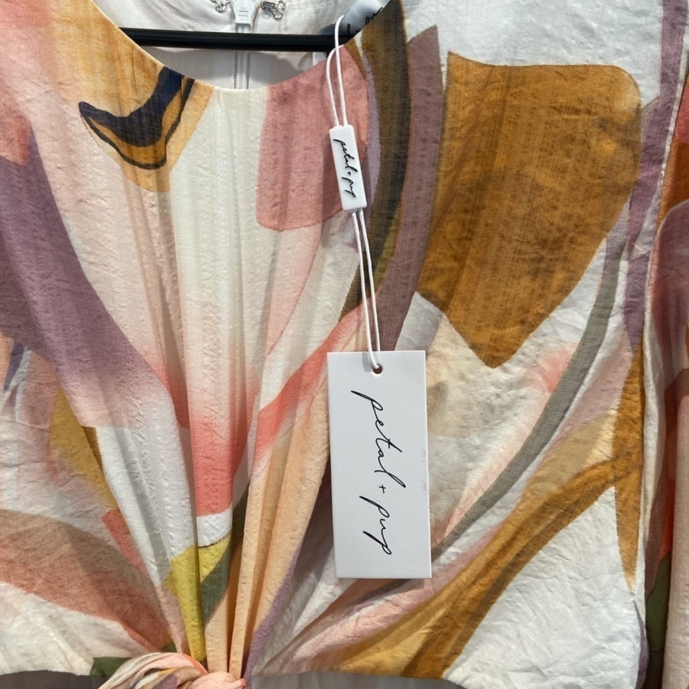 Petal + Pup Laquin Long Sleeve Maxi Dress NWT - Pink XL - Picture 2 of 10